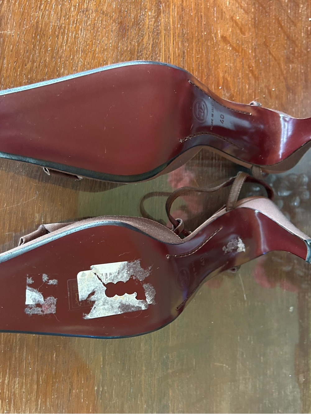 Vintage Chanel EU 40 Silk Crystal Evening Heels NWOB - Picture 5 of 5